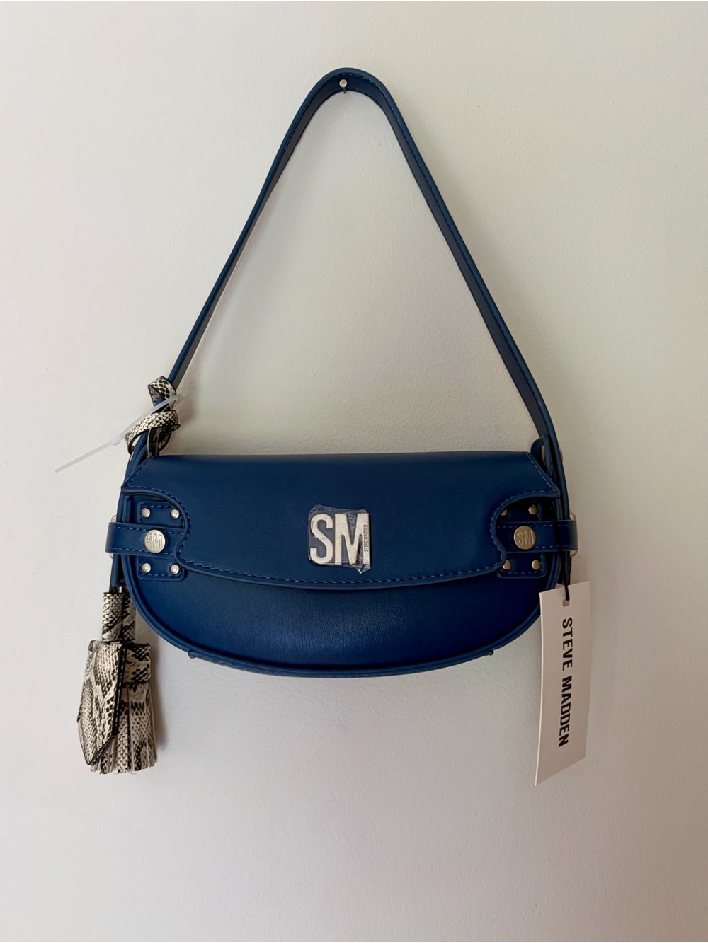 NWT Steve Madden BWINSOR Galaxy Blue Shoulder Bag Y2K Baguette Purse